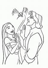 Coloring Pocahontas Pages Princess Popular sketch template