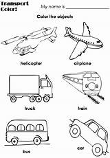 Transportation Kindergarten Meios Inglês sketch template