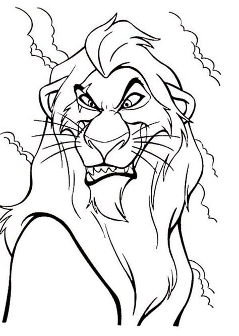 lion king scar evil plan coloring page lion coloriage pages de