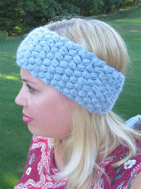 crochet headband  crochet pattern crochet head wrap crochet puff