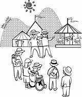 Carnival Amusement Freizeitpark Atracciones Ausmalbild Karneval Sciencekids Pict sketch template