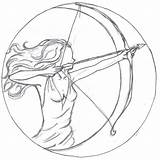 Artemis Goddess Tattoos Mythology sketch template
