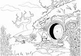 Coloring Hobbit Lord Pages House Adult Rings Ring Drawing Print Book Colouring Hole Etsy Para Lotr Printable Sheets Colorear Adults sketch template