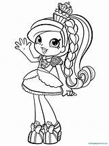 Coloring Shopkins Pages Shoppies Shopkin Dolls Girls Kids Shoppie Printable Colouring Print Ballerina Noms Num Pretty Sheets Color Getcolorings Fun sketch template