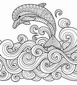 Dolphin Coloring Mandalas sketch template
