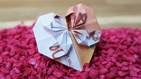 geldschein falten herz geldgeschenk zur hochzeit diy origami