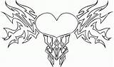 Coloring Pages Heart Roses Printable Adult Wings Hearts Color sketch template