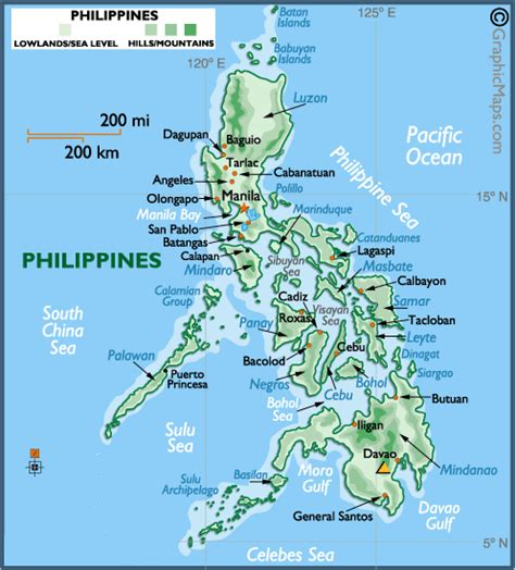 philippines maps ephilippinecom