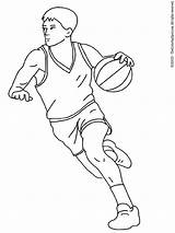 Basketball Coloring Player Pages Kids People Print sketch template