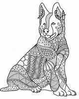 Mandalas Kleurplaat Hond Erwachsene Zentangle Dieren Malvorlagen Getdrawings Colorish Ausdrucken Muster Pferde Erwachsenen sketch template