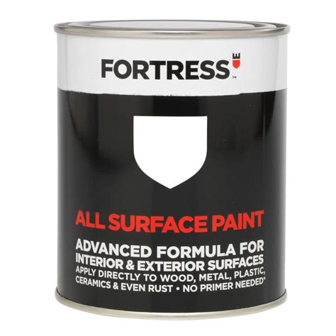 fortress white gloss multi surface paint  departments diy  bq