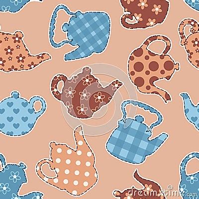 seamless patchwork owl pattern  royalty  stock  image