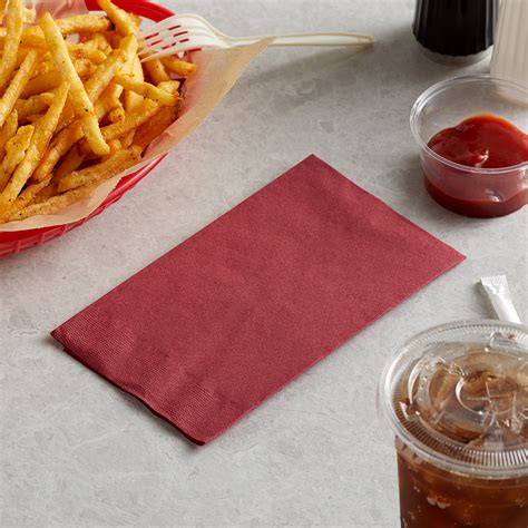 paper dinner napkin burgundy  ply case