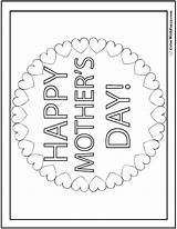 Coloring Mothers Mother Happy Pages Printable Print Mom Hearts Colouring Colorwithfuzzy Cards Crafts Circle Choose Board Grandma sketch template
