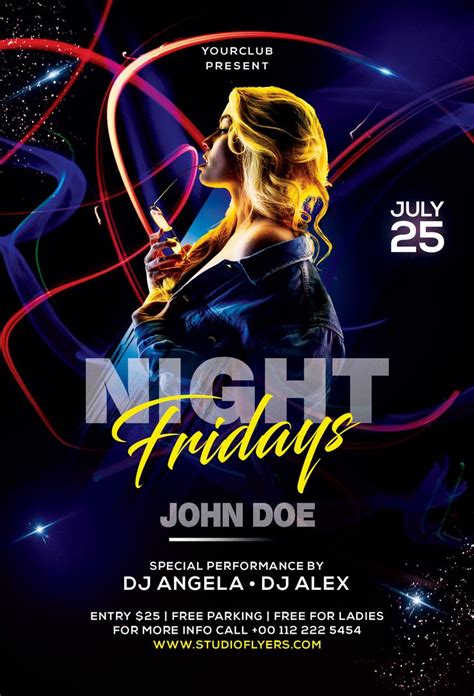 club dj night  psd flyer template studioflyerscom  psd