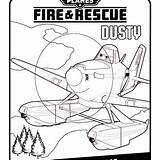 Planes Coloring Pages Rescue Fire Disney Printablee Dusty Via sketch template