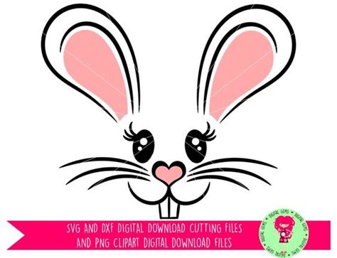 easter bunny rabbit face svg dxf cutting file  cricut design space