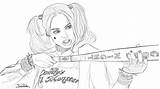 Harley Quinn Coloring Pages Kids Squad Suicide Deviantart sketch template