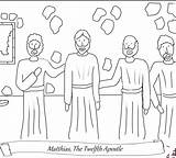 Matthias Apostle Twelfth sketch template
