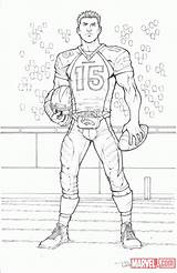 Coloring Broncos Tebow Tim Todd Nauck Pages Marvel Denver Comics Superhero Comic Treatment Gets Popular Espn sketch template