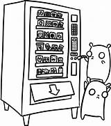 Vending Machine Machines Doodles Ads sketch template