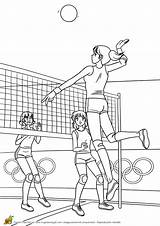Jeux Volley Olympiques Voleibol Volleybal Hugolescargot Kleurplaat Joueuses Joueurs Deportes Jugando Niños Coloriages Hugo Sportifs Cantinho Olimp Adas Kleurplaten Badminton sketch template