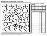 Coloring Pages Color Roman Numerals Outer Code Space Pythagorean Theorem Change Making Whooperswan Lcm Least Multiple Common Created Teacherspayteachers sketch template