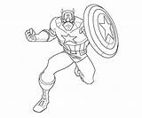 Coloring Pages Captain America Avengers Popular sketch template