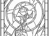 Beast Beauty Rose Coloring Pages Disney Window Glass Stained Drawing Adult Printable Books Colouring Drawings Curtain Enchanted Template Belle Behance sketch template