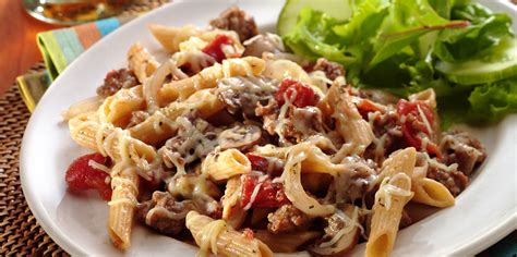 Penne With Sausage And Mushrooms Recipe Sargento® 6 Cheese Italian