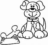 Hond Kleuterdigitaal Kleurplaten Huisdieren Kp Digi Honden sketch template