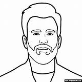 Coloring Evans Chris Pages Actor Famous sketch template