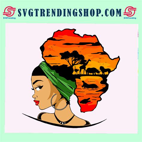 africa continent nubian queen print ideas silhouette files african