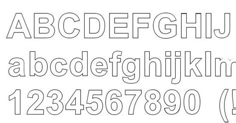 arial outline font