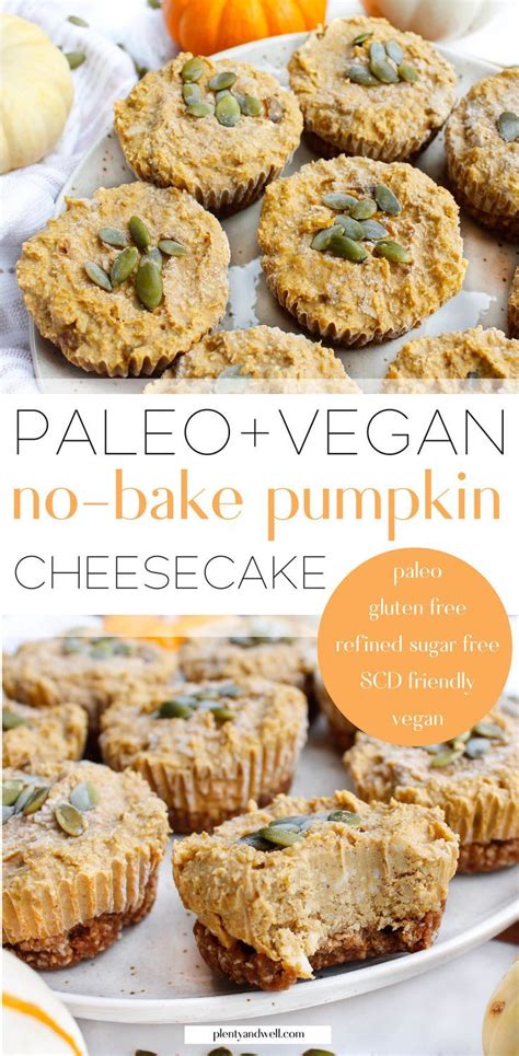 no bake paleo vegan pumpkin cheesecake — plenty paleo pumpkin