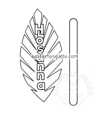 hosanna palm leaf template easter craft easter template