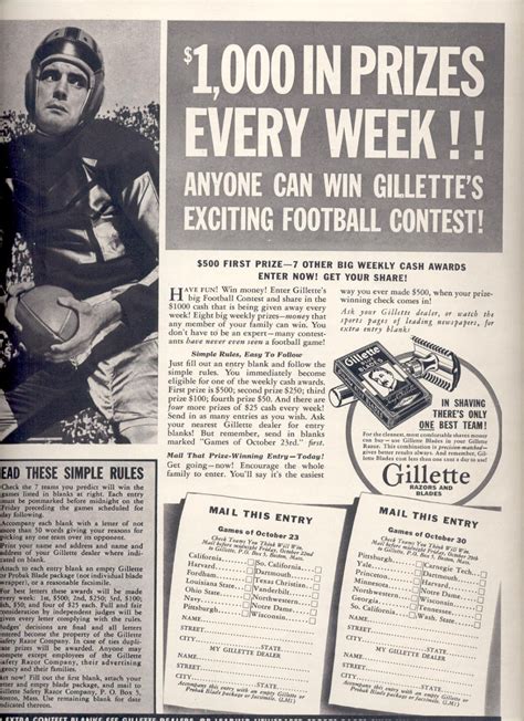 Oct 18 1937 Gillette Razors And Blades Magazine Ad 6567