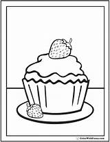 Coloring Cupcake Pages Birthday Printable Drawing Cupcakes Kids Cake Preschool Strawberry Template Print Cup Cute Clipart Coffee Easy Getdrawings Card sketch template