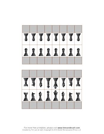 printable chess pieces clipart