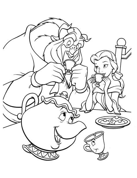 beauty   beast coloring pages  book disney coloring pages