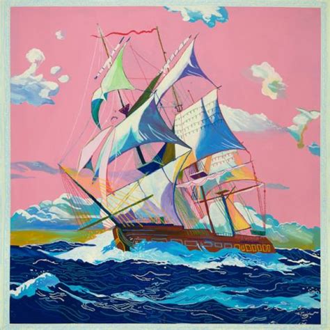expensive painting ship    acrylic  oil pastel  framed canvas  andy dixon