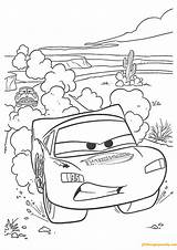 Pages Lightning Mcqueen Desert A4 Cars Disney Coloring Color sketch template