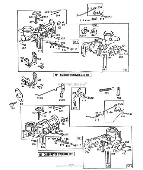 briggs  stratton    parts diagram   carburetor assemblies