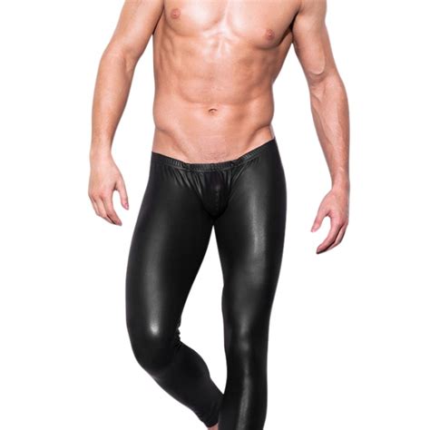 lisli mannen kunstleer strakke broek man leggings lange broek slanke zwarte broek voor mannen