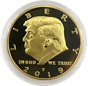 amazoncom  official  gold donald trump commemorative coin authentic  gold