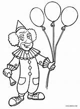 Clown Coloring Balloons Pages Printable Happy Drawing Sheet Kids Holding Girl Creepy Cool2bkids Color Print Getcolorings Getdrawings Bunch sketch template