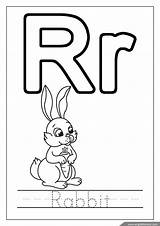 Coloring Alphabet Pages Letters Rabbit Letter sketch template