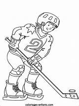 Coloring Hockey Pages Player Popular sketch template