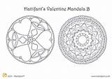 Hattifant Mandala Valentine sketch template