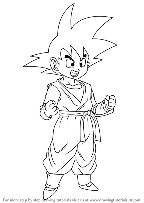 Learn How To Draw Son Goten From Dragon Ball Z Dragon